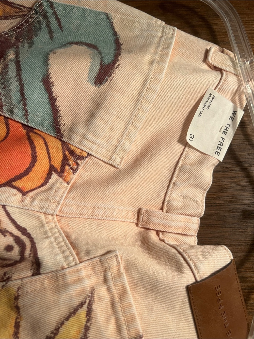 Free People Cream Sunflower & Nature Print Wide-Leg Pants - Picture 5 of 7